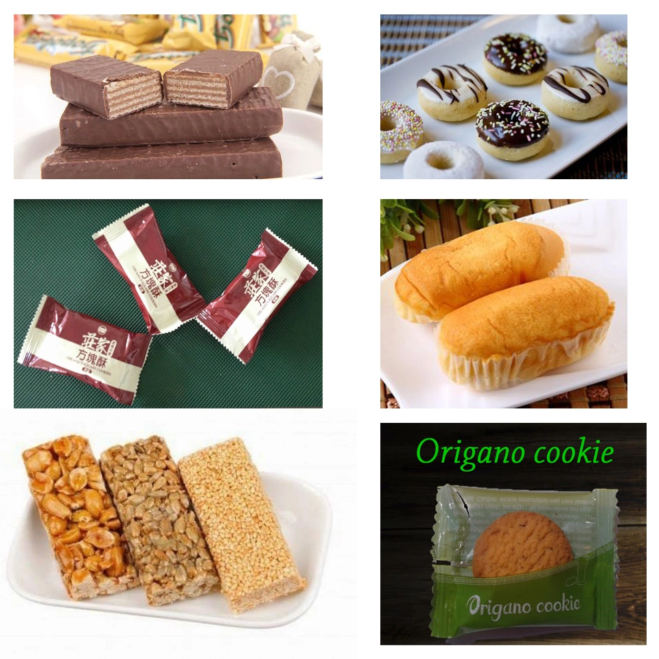 Snacks Confectionery Cookies Muffin Cake Flow Pack Wrapper Packing Machine From China