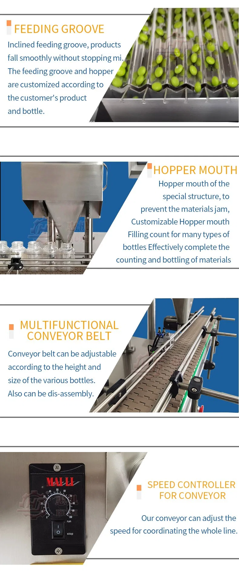 Huiji High Accuracy 12 Channel Pharmaceutical Counting Machine Production Packing Line