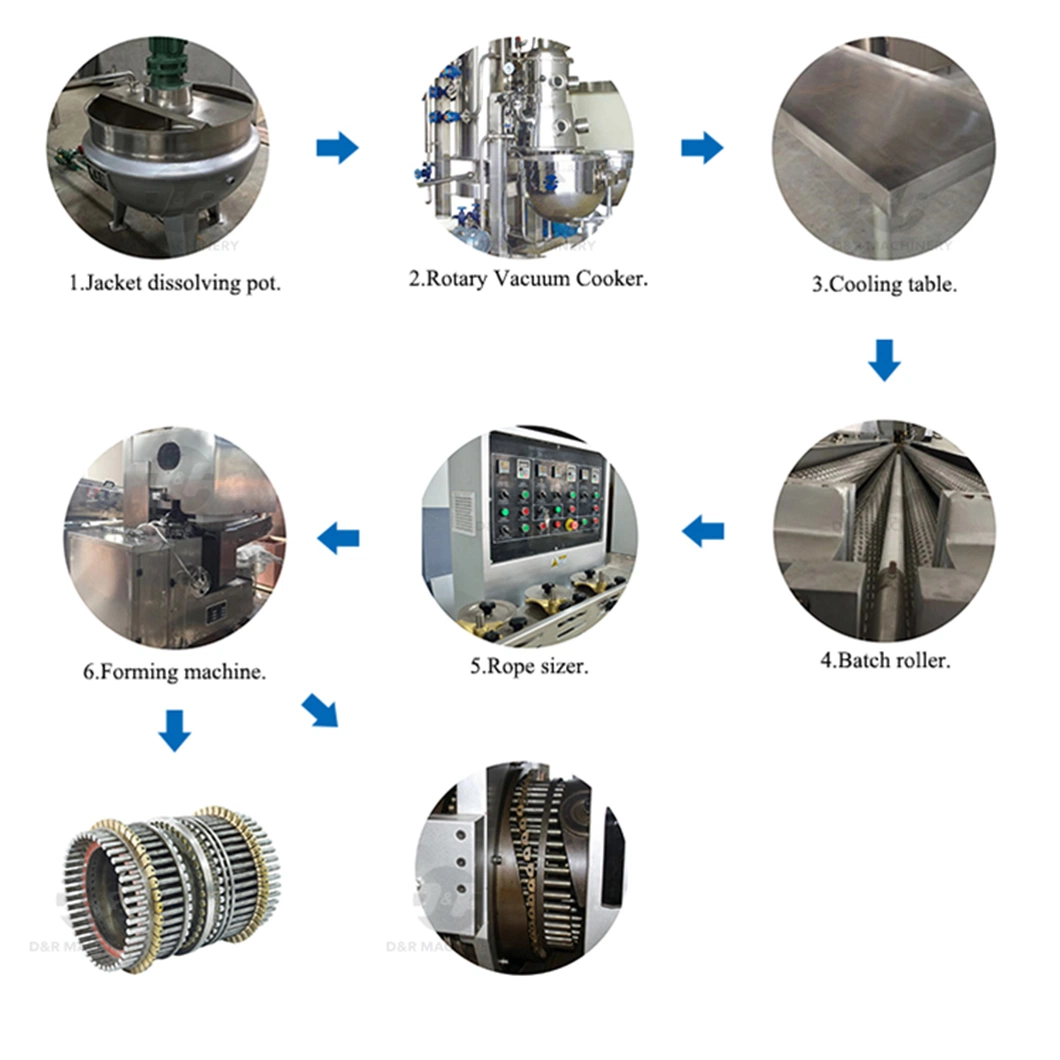 Hot Sale Die- Formed Hard Fruit Candy Making Machine Full Automatic Transparent Candy Production Line