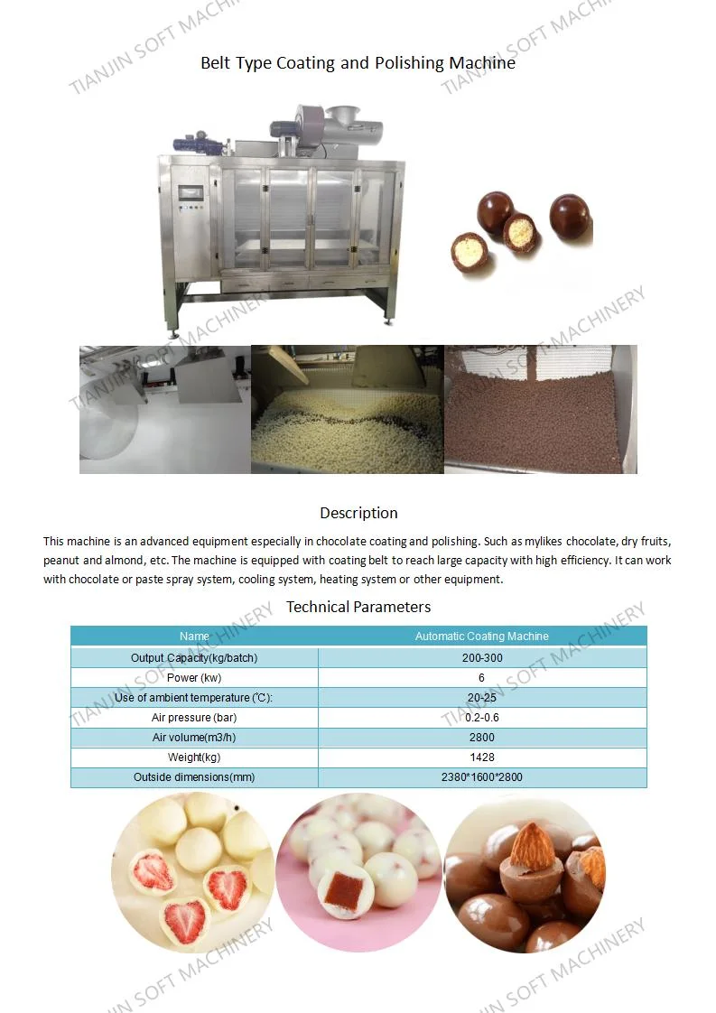 Chocolate Beans Lentils Coating Polishing Mixing Glazing Enrobing Forming Pan Machine