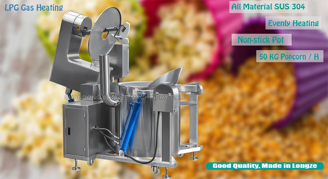 Sweet Puffed Smart Automatic Popcorn Production Line Commercial Mushroom Pop Corn Machine