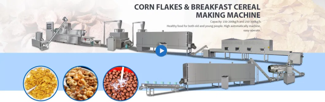 Crispy Sweet Sugar Frosted Coated Corn Flakes Cereal Breakfast Snacks Machinery Processing Equipment