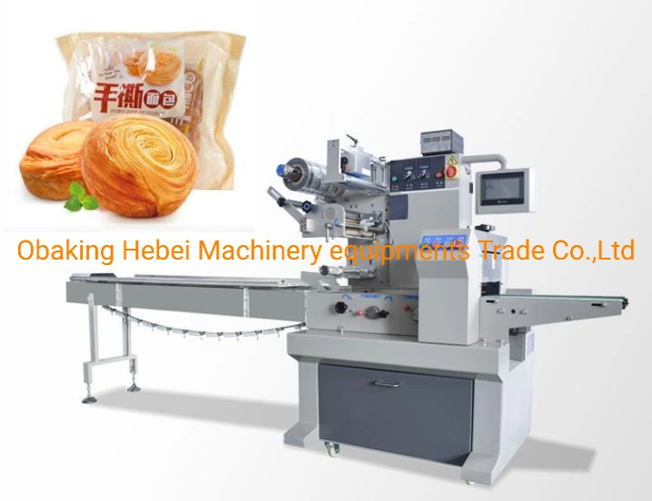 Automatic Bread Pastry Biscuit and Candy One Drag Two Automatic Pillow Type Food Packaging Line