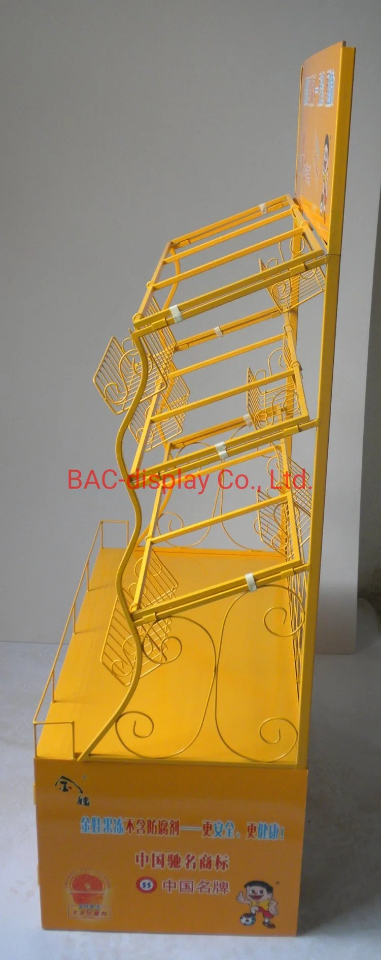 Metal Floor Standing Display Stand for Jelly/Sugar/Chewing Gum/Candy/Bonbon