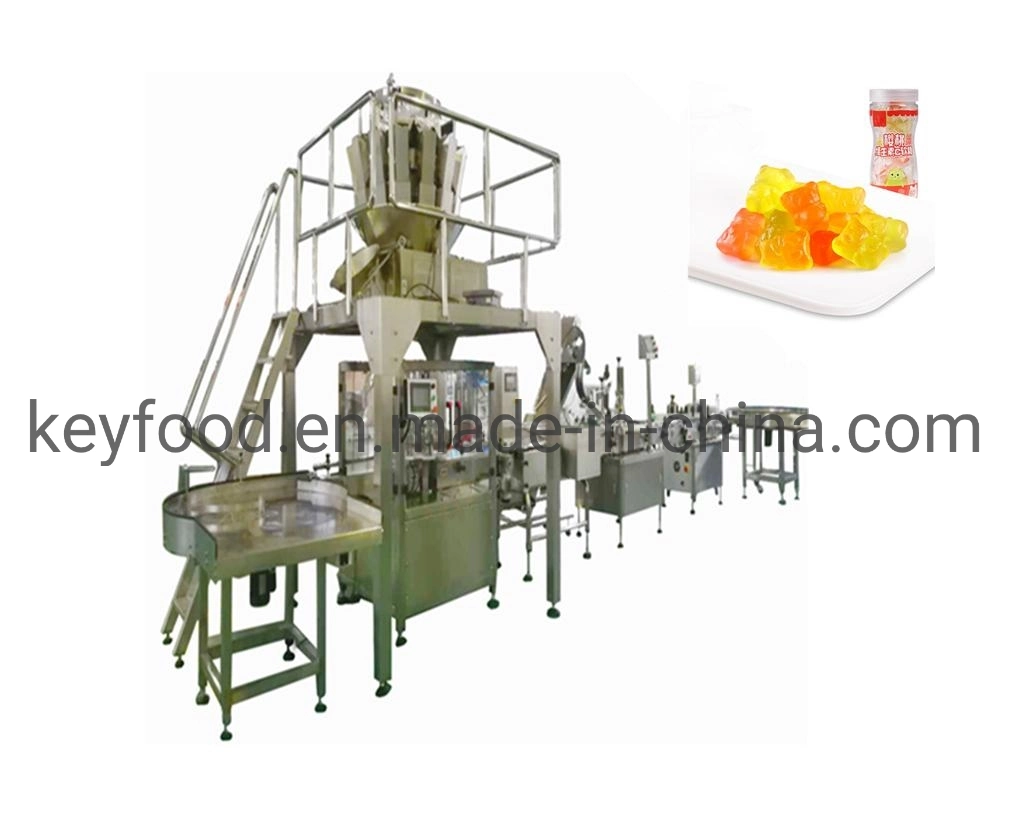 Jelly Candy Bottle Filling Machine Manufacturer Small Bottle Filling and Capping Labeling Complete Set Line