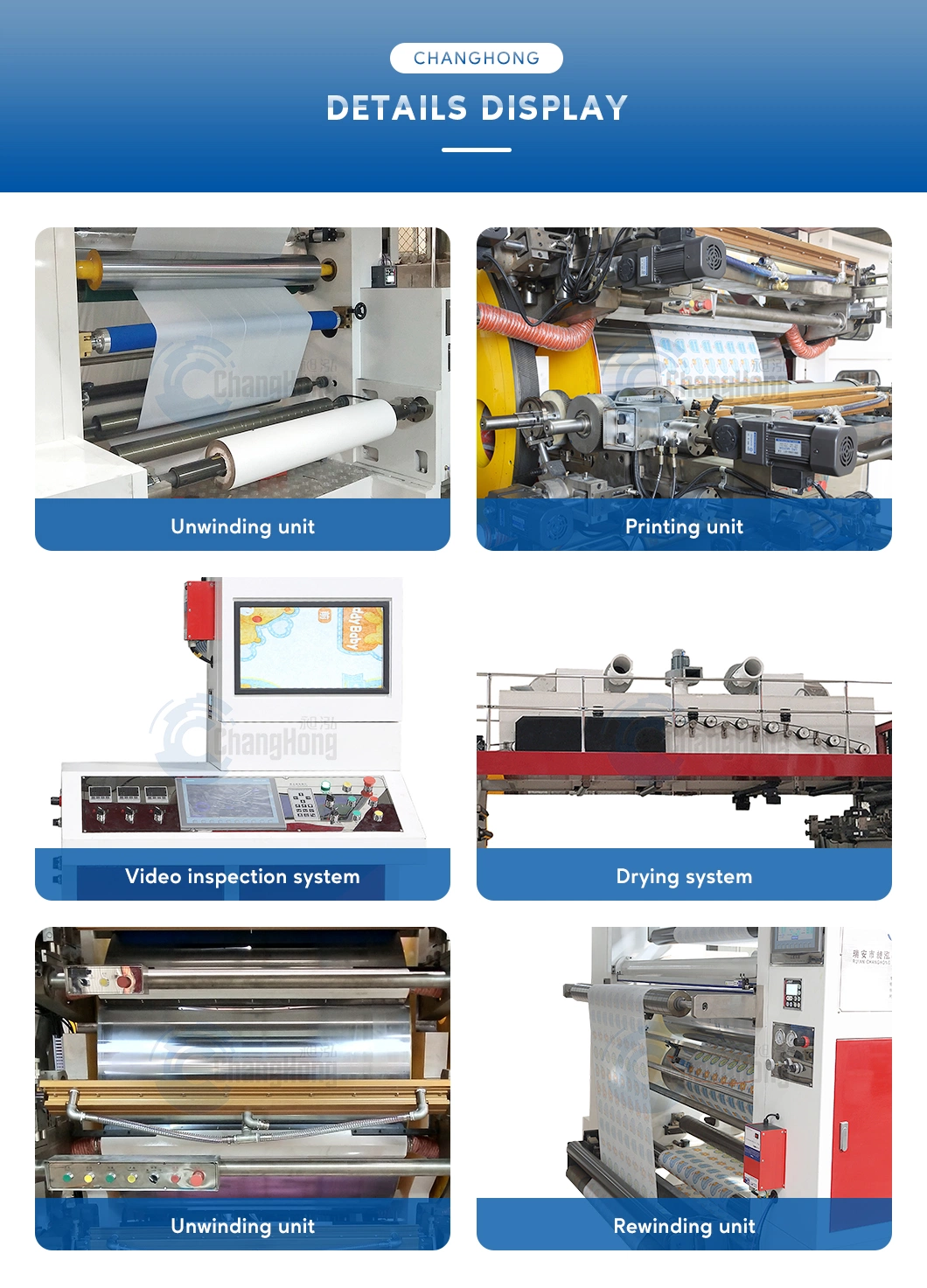 Automatic 6 Color Central Drum Satellite Ci Non Woven Flexographic Printing Machine