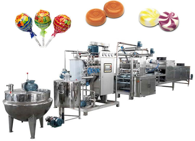 Factory Hard Candy Cooking Depositing Moulding Forming Making Machine Sweets Candy Production Plant Line with Different Capacities