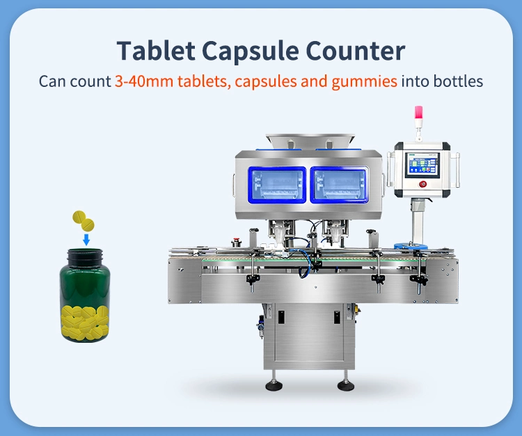 16 Lanes Automated PLC Control Tablet Capsule Counting and Bottling Machine Line