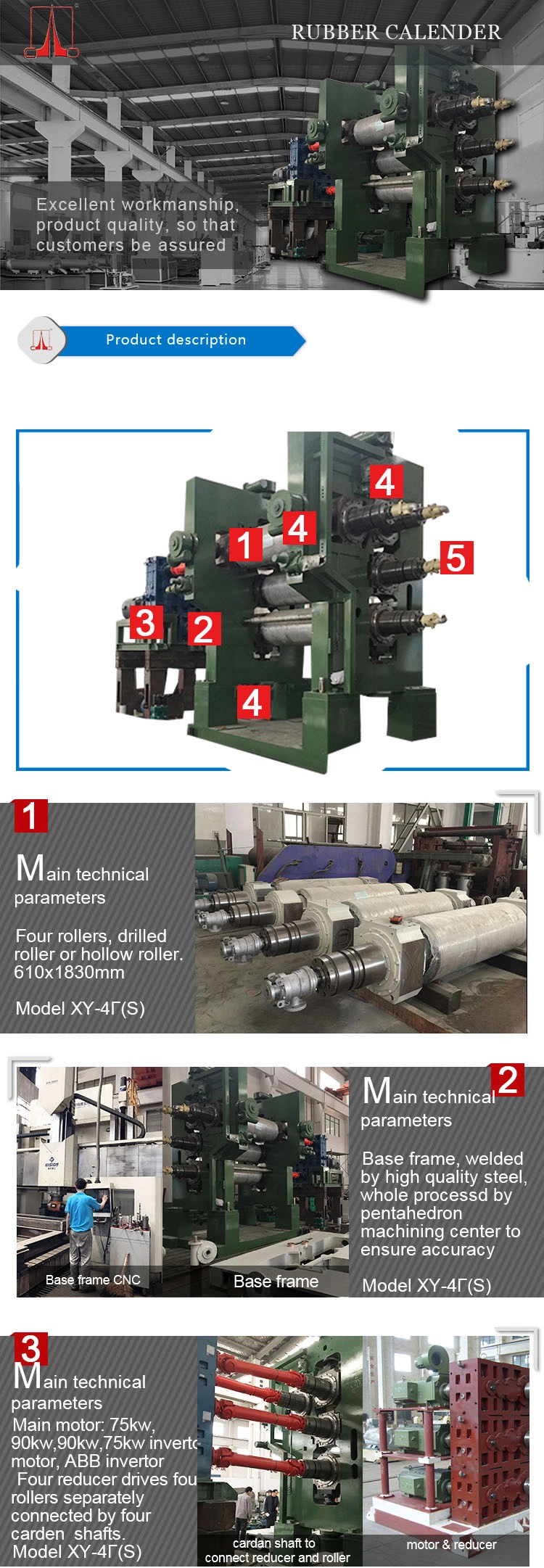 450X1200L 4 Roll Rubber Calender Machine for Silicon Rubber Sheet Coating CE