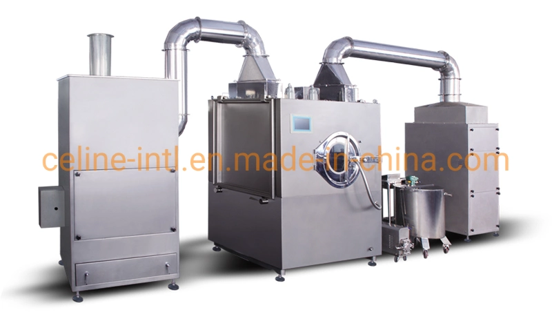 High Capacity PLC Control Tablet Pill Nut Almond Chocolate Bean Candy Sugar Film Coating Machine