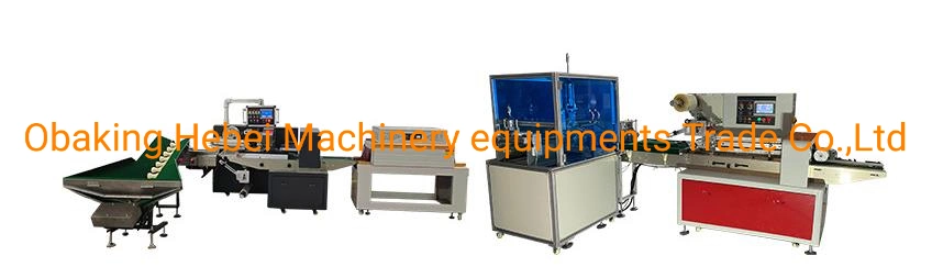 Automatic Bread Pastry Biscuit and Candy One Drag Two Automatic Pillow Type Food Packaging Line