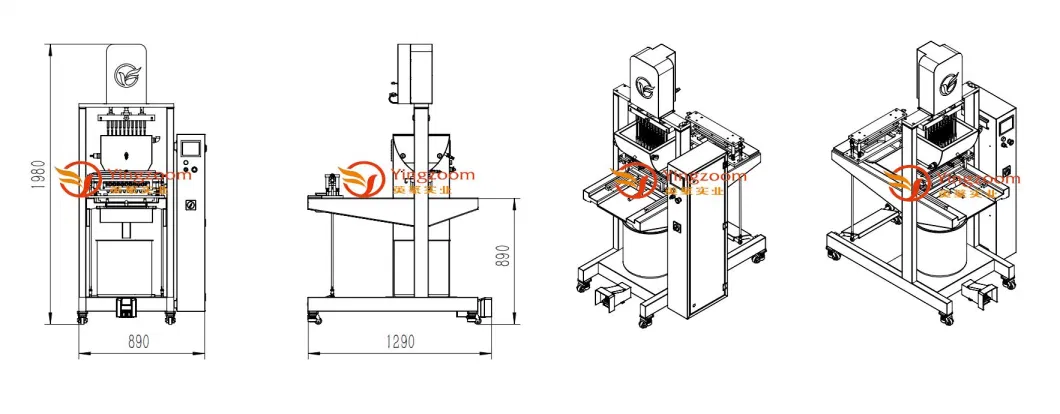 Yz20s Max Servo Gummy/Jelly Candy Depositor with Demoulding System Soft Making Machine