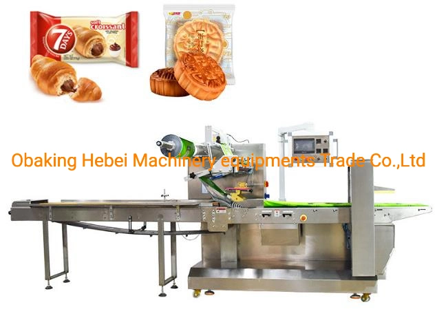 Automatic Bread Pastry Biscuit and Candy One Drag Two Automatic Pillow Type Food Packaging Line