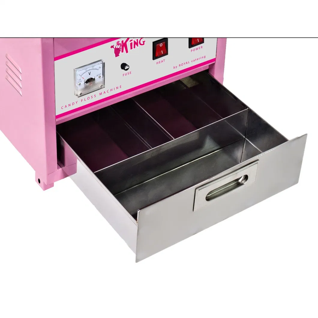 German Quality Standards CE Certified Market Leading Price 52cm 1200W Cotton Candy Floss Machine With Cart