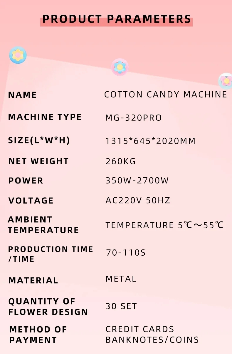 Factory Direct Price New 24 Hours Self Service Automatic Cotton Candy Vending Machine Arcade Sale