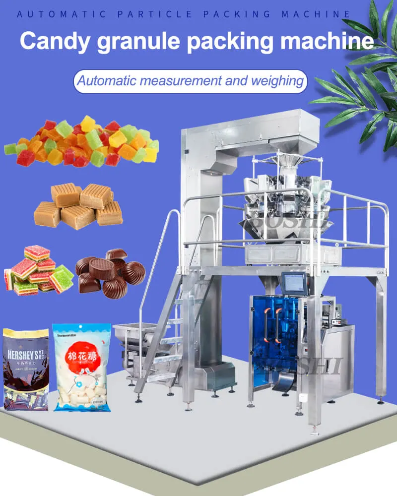 High Speed Soda Marshmallow Snack Tablet Candy Packaging Machine Fudge Soft Cotton Gummy Bear Candy Packing Machine