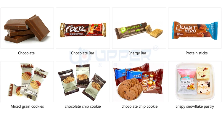 Factory Biscuit Cookies Chocolate Date Cake Bread Cake Candy Soap Automatic Packaging Machine a Drag Three Materials Pillow Horizontal Flow Packing Machine Line