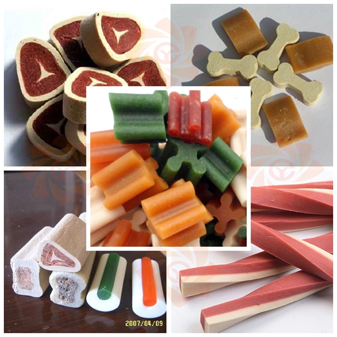 Single Double Color Dog Chews Processing Line Chewing Gum Machine Pet Treats Food Production Line