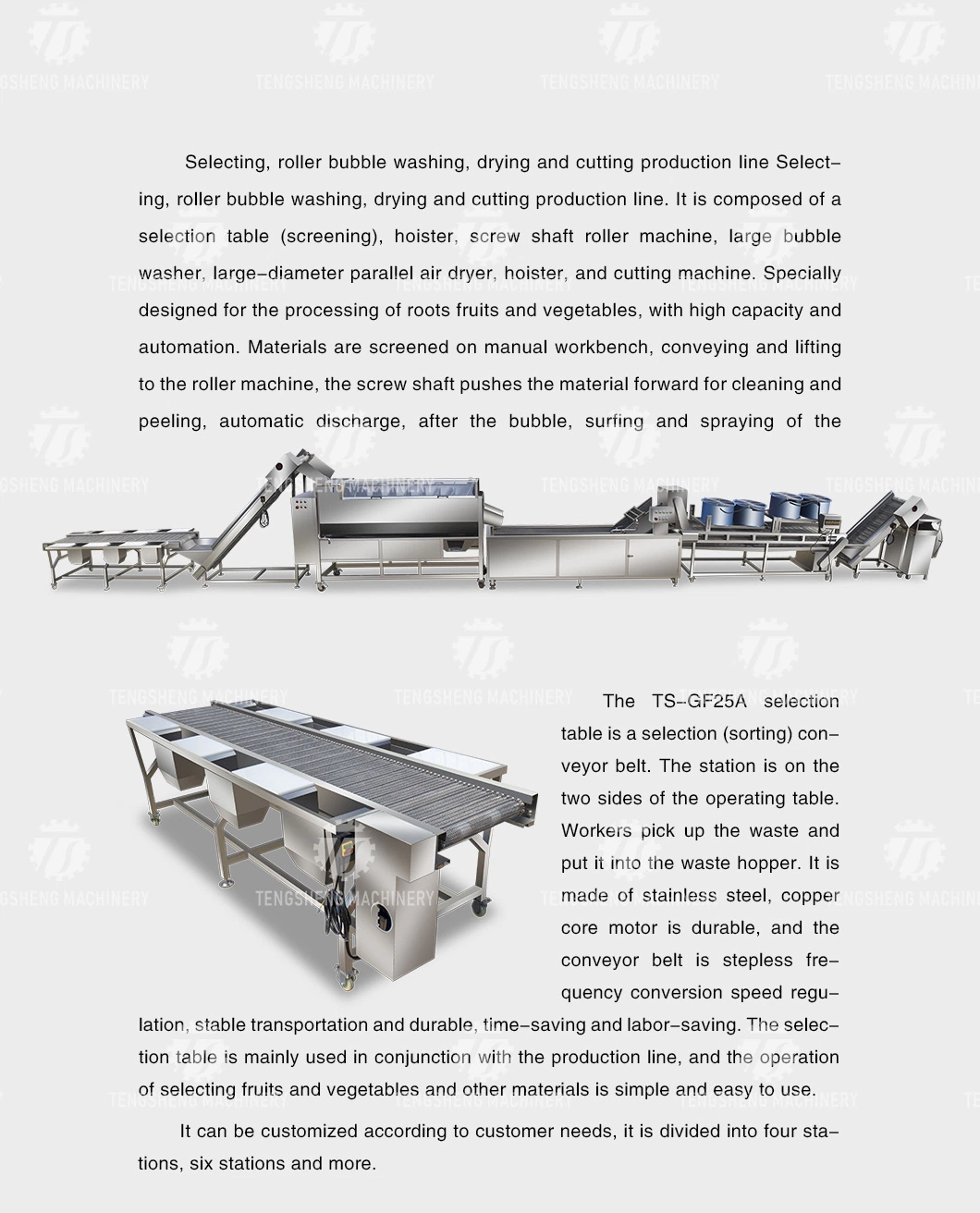 Vegetable Potato Sweet Potato Picking Hair Roller Bubble Cleaning Air Drying Cutting Machine Production Line