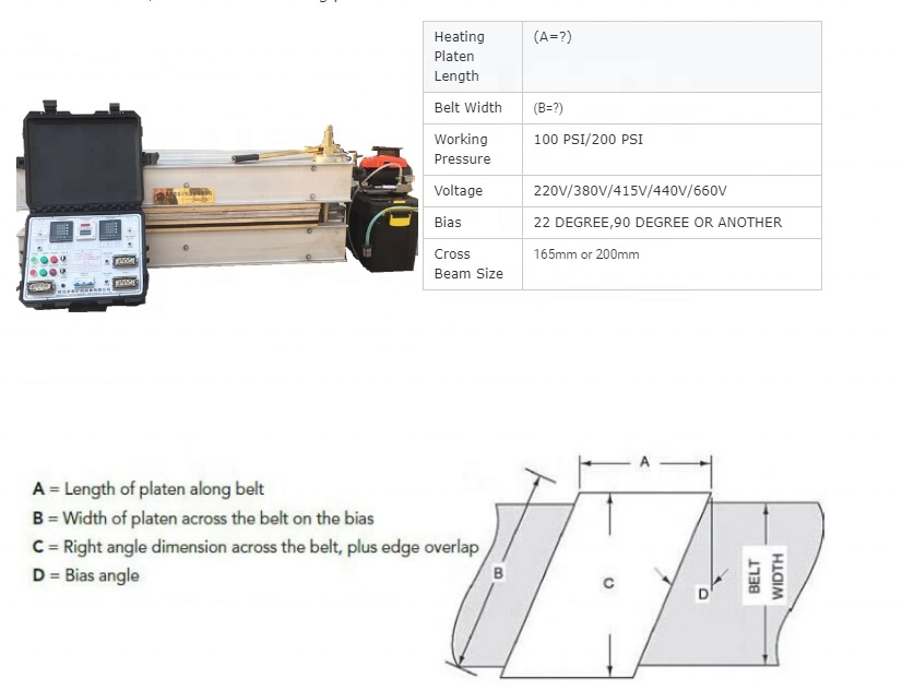 1200mm Rubber Conveyor Belt Vulcanizing Press Machine