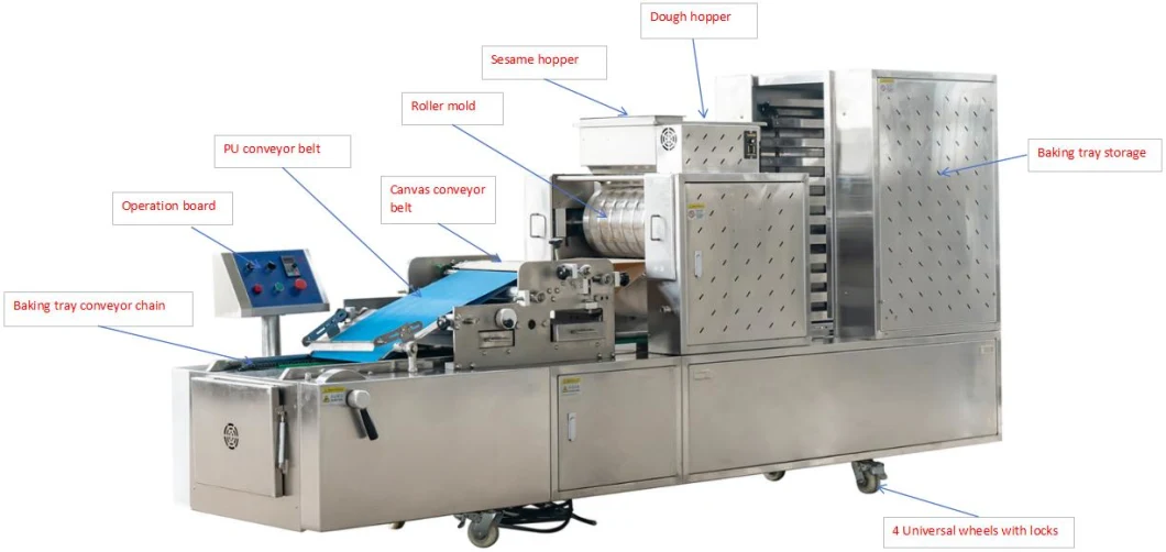 Bakery Equipment Automatic Tray-Feeding Peach Pastry Forming Machine Biscuit Making Machine Cake Making Machine