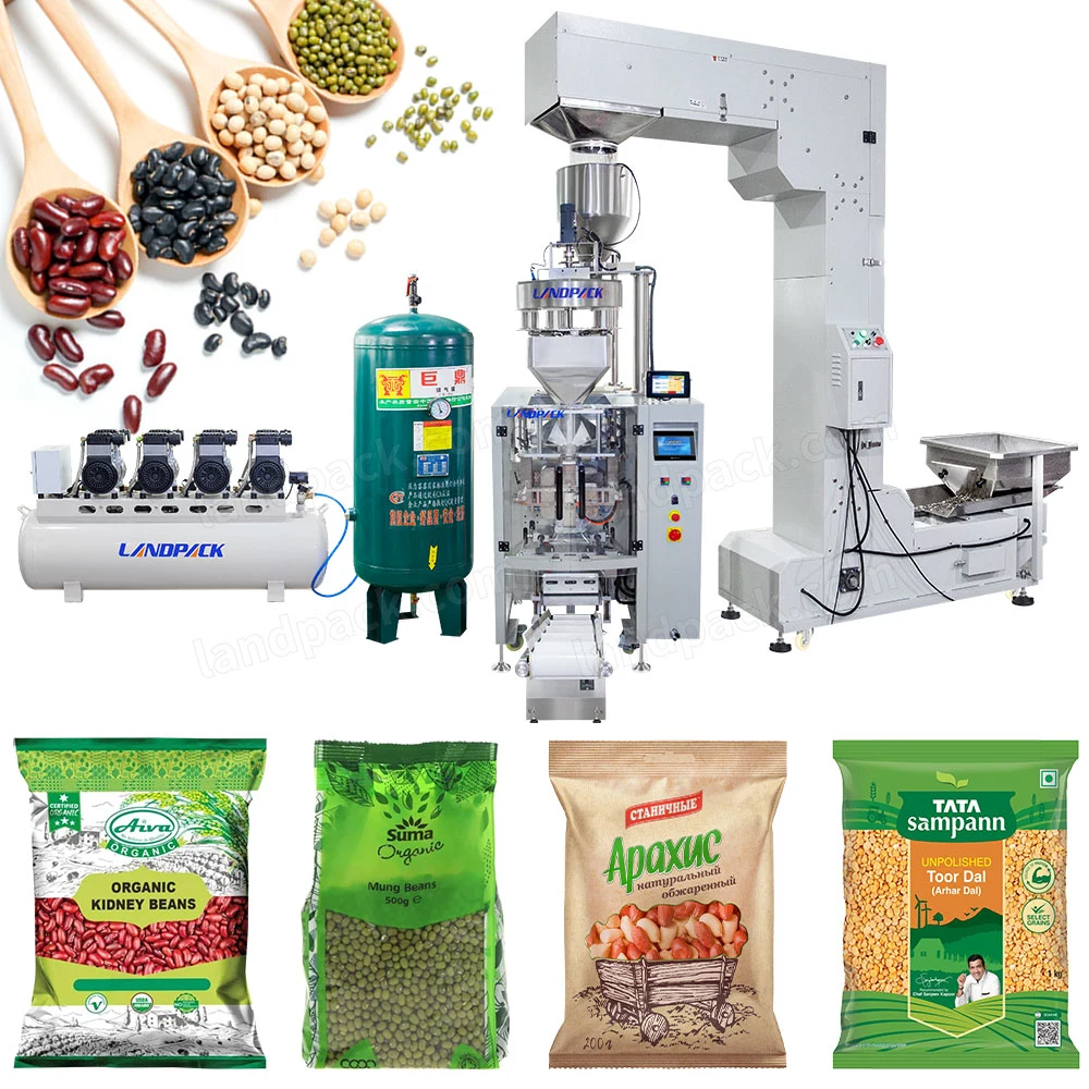 500g 1kg Puffed Rice Beans Granule Packing Machine with Thermal Transfer Printer