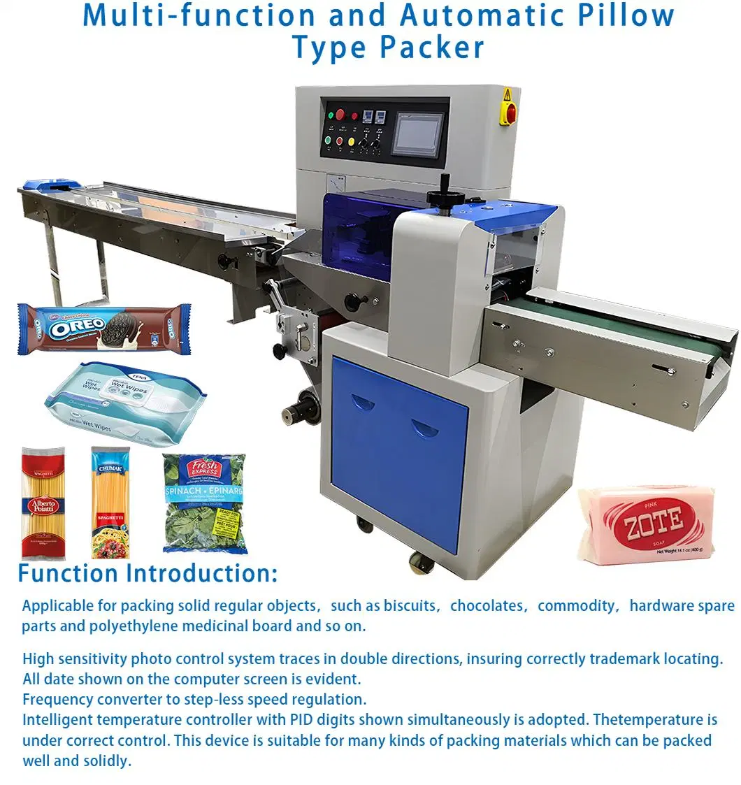 Automatic Pillow Packaging Machine for Easy Maintenance for Sweets Crackers Ball Gums