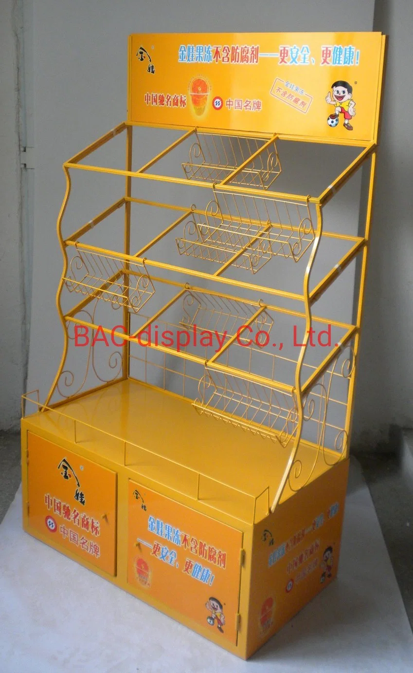 Metal Floor Standing Display Stand for Jelly/Sugar/Chewing Gum/Candy/Bonbon