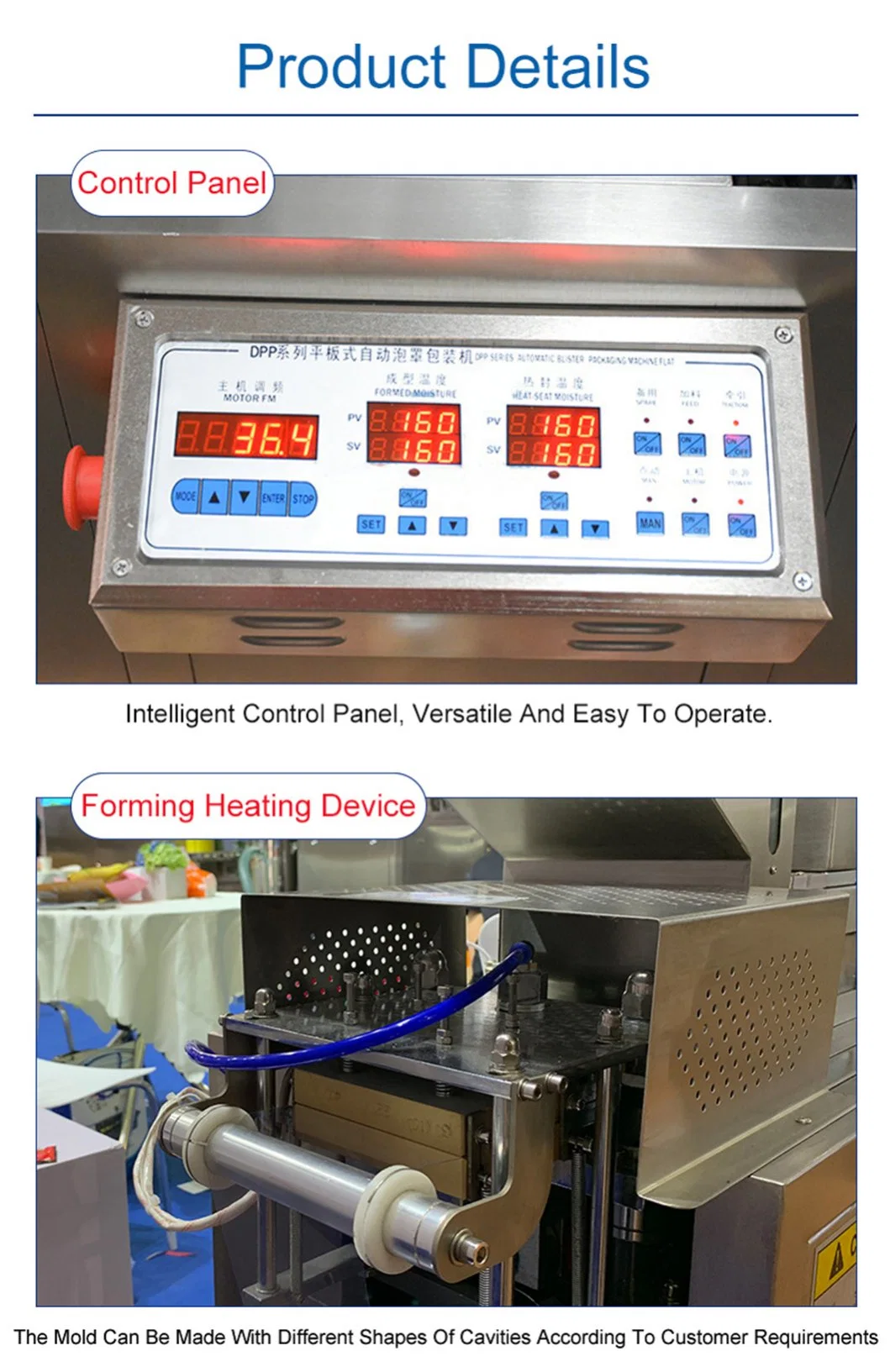 Dpp-80 Automatic Pack Blister Making Machine Tablet Softgel Gelatine Capsule Blister Packing Machine