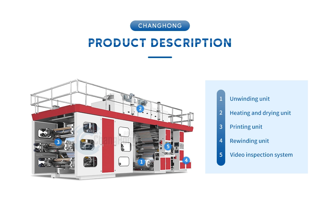 Automatic 6 Color Central Drum Satellite Ci Non Woven Flexographic Printing Machine