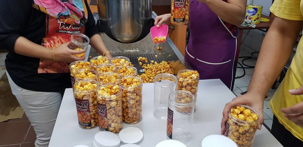 Industrial Automatic Hot Air Electromagnetic Caramel Popcorn Making Machine Price