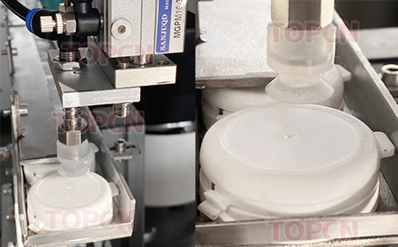 Glass Jar Whisky Cap Cork Plastic Tear-Band Tamper Evident Vitamin Chewing Gum Bottle Tabletop Automatic Press Capping Machine