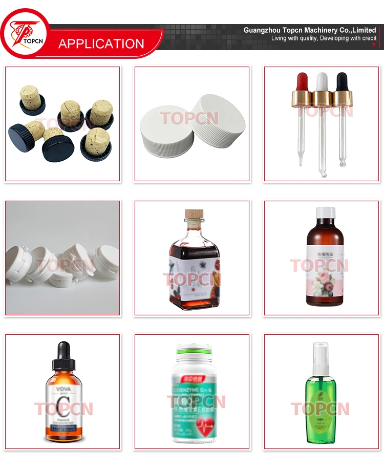 Glass Jar Whisky Cap Cork Plastic Tear-Band Tamper Evident Vitamin Chewing Gum Bottle Tabletop Automatic Press Capping Machine