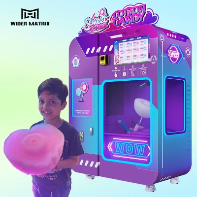 Новый стиль полностью автоматический коммерческий Cotton Candy Flairy Floss Vending Создание машины с помощью счета-карты Coin