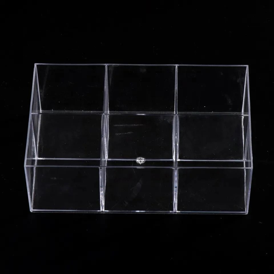 6 Compartments Transparent Acrylic Storage Box for Placing Candy Jewelry Button, Jewelry Storage Box