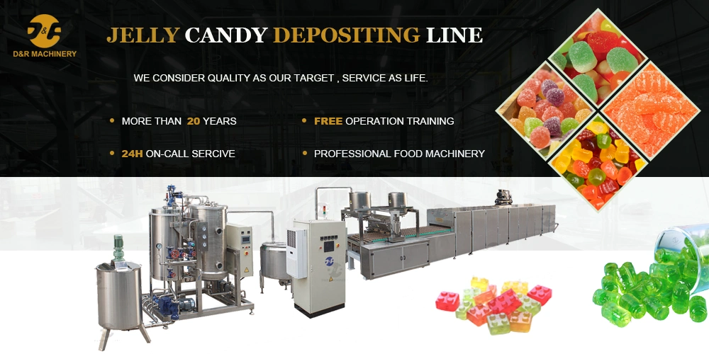 Automatic Soft Gummy Bear Jelly Candy Making Machine Depositing Production Line Confectionery Making Machine