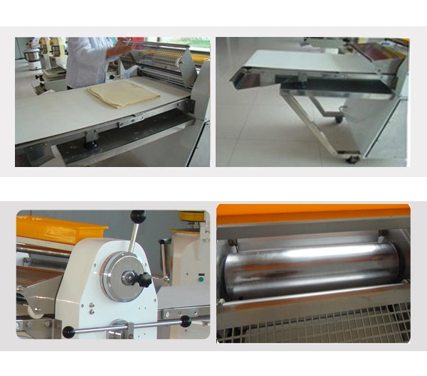 Kitchen Dough Sheeter Roller Machine Automatic Dough Sheeter Cutter Machine for Making Crisp Pastries