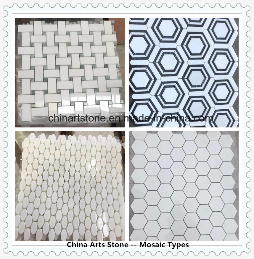 White and Beige Marble Slab for Wall and Floor Tile