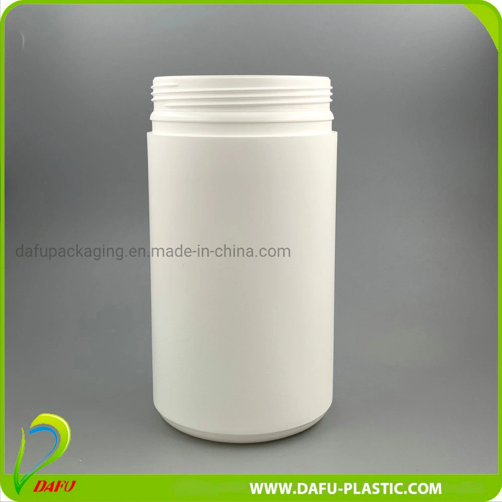 1L HDPE Plastic Pharmaceutical Packaging Powder Bottle with Screw Cap