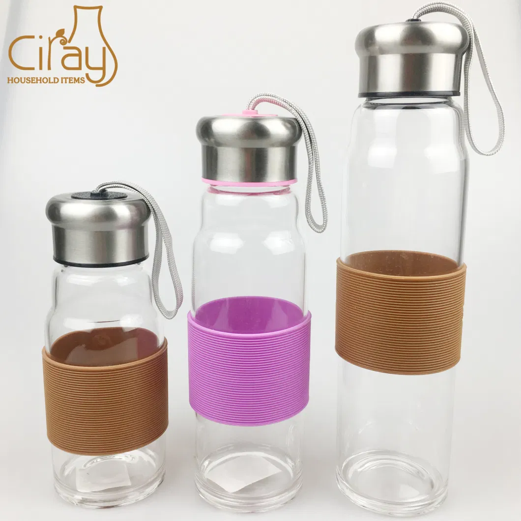 13oz High Borosilicate Glass Bottle for Beverage