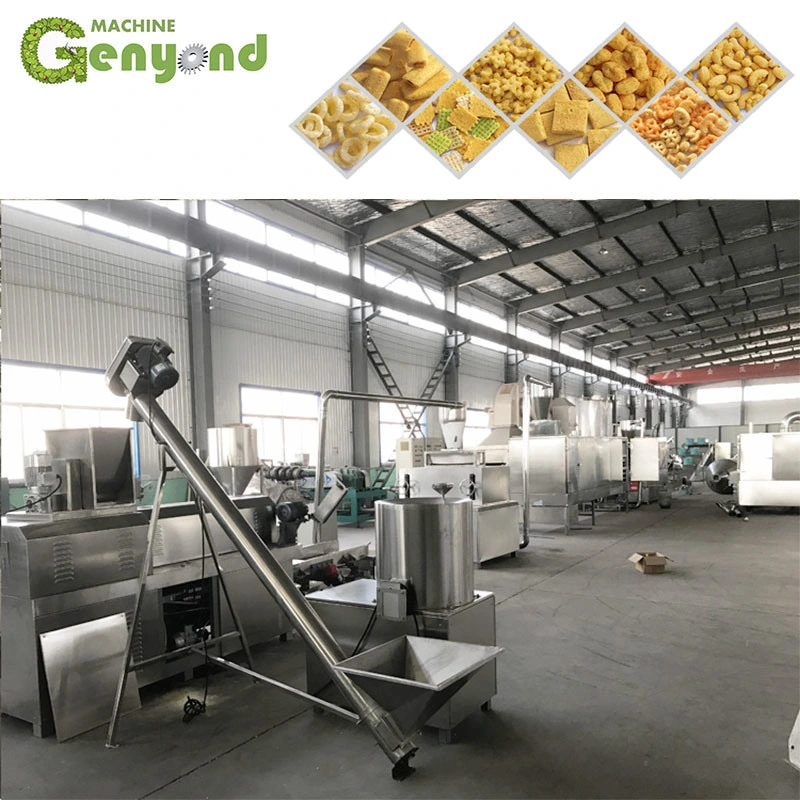 Wheat Flour Puffed Snack Foods Making Production Extruder Machine