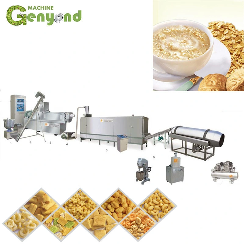 Wheat Flour Puffed Snack Foods Making Production Extruder Machine