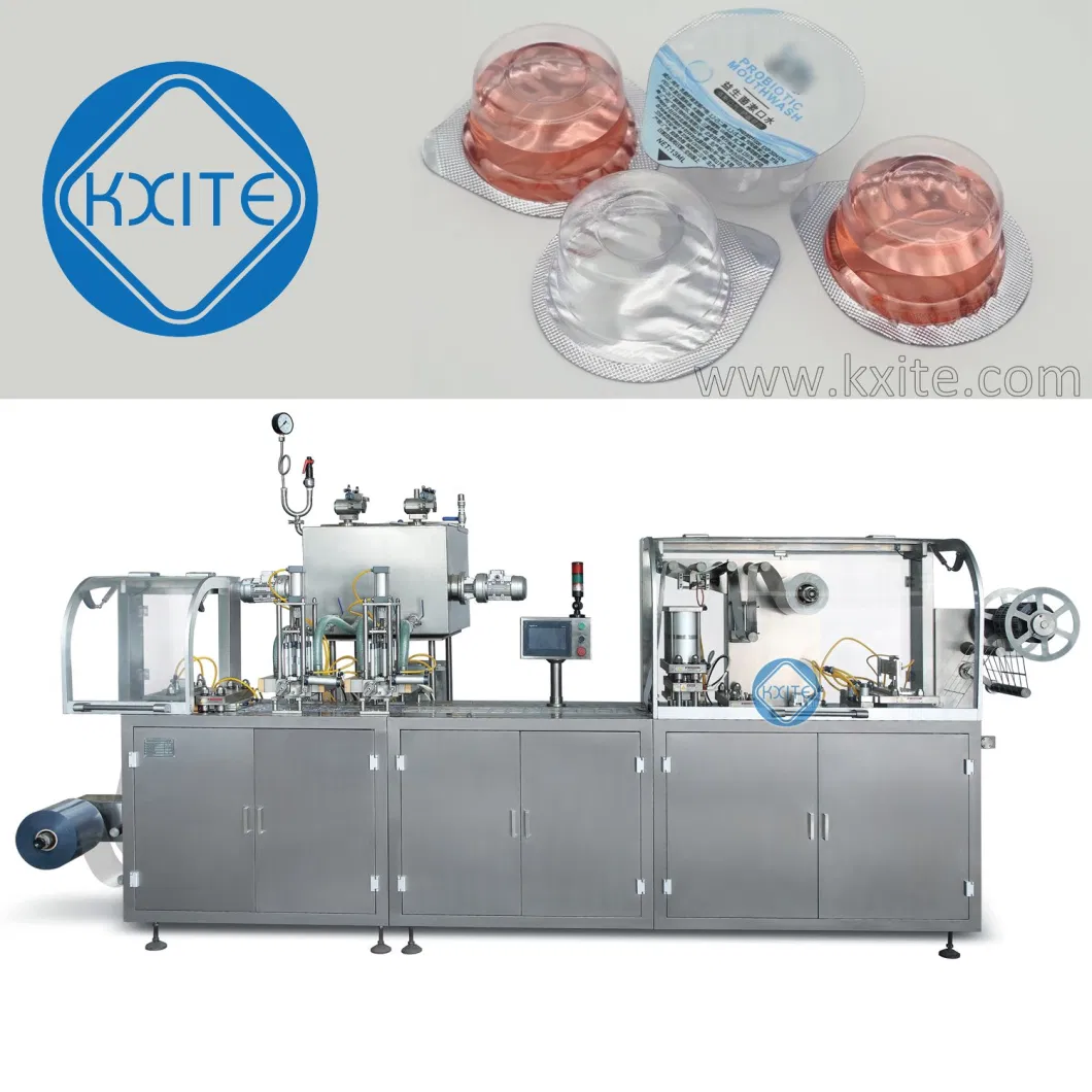 Automatic Syrup/Mouth Wash/Chocolate/Olive/Oil/Jam/Sauce/Ketchup/Honey/Butter/Cheese/Paste/Cream/Marmalade Packaging Liquid Blister Packing Machine