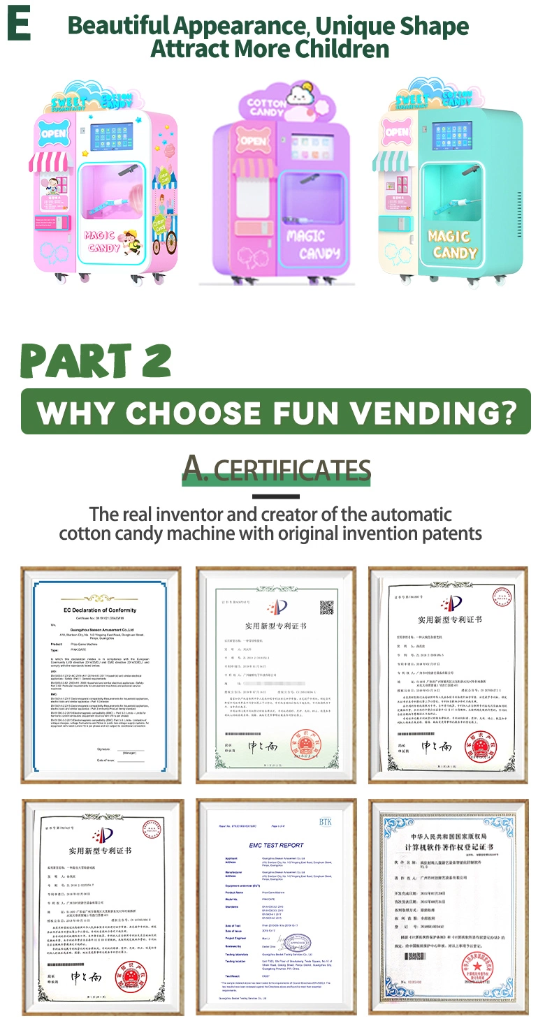 Marshmallow Vending Machine That Automatically Makes Flower-Shaped Marshmallows for Sale in The Mall