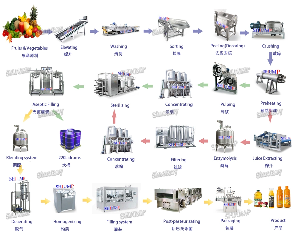 Chili Juice Syrup Pulp Puree Paste Concentrated Juice Nectar Jam Jelly Marmalade Essence Extract Powde Processing Line and Making Machines