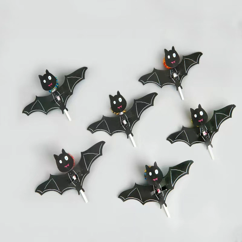 Halloween Bat Shape Lollipop Decorative Card Spot Candy Packaging Double-Sided Printed Card Printed Logo Packaging Box