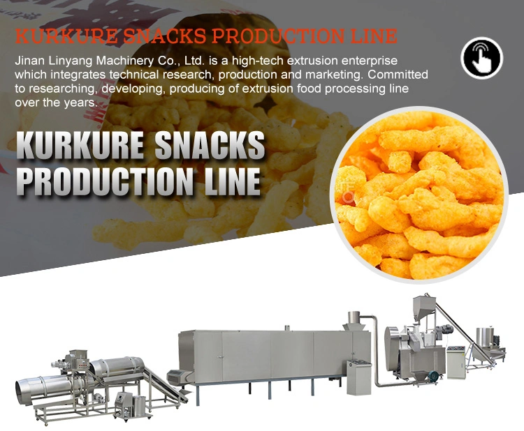 High Capacity Best Price Baked Type Kurkure/Cheetos/Corn Curls Snacks Food Making Machine