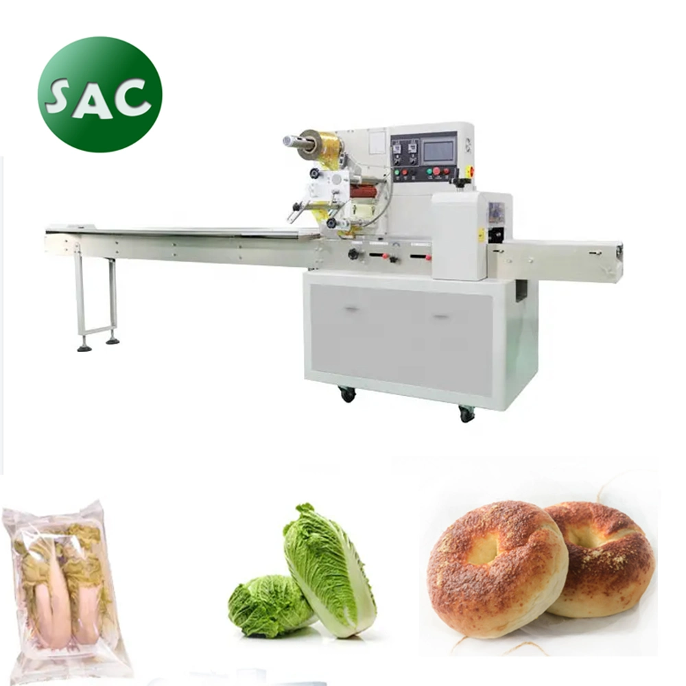 Automatic Flow Packaging Candy Lollipop/ Protein Energy Bar Packaging Machine