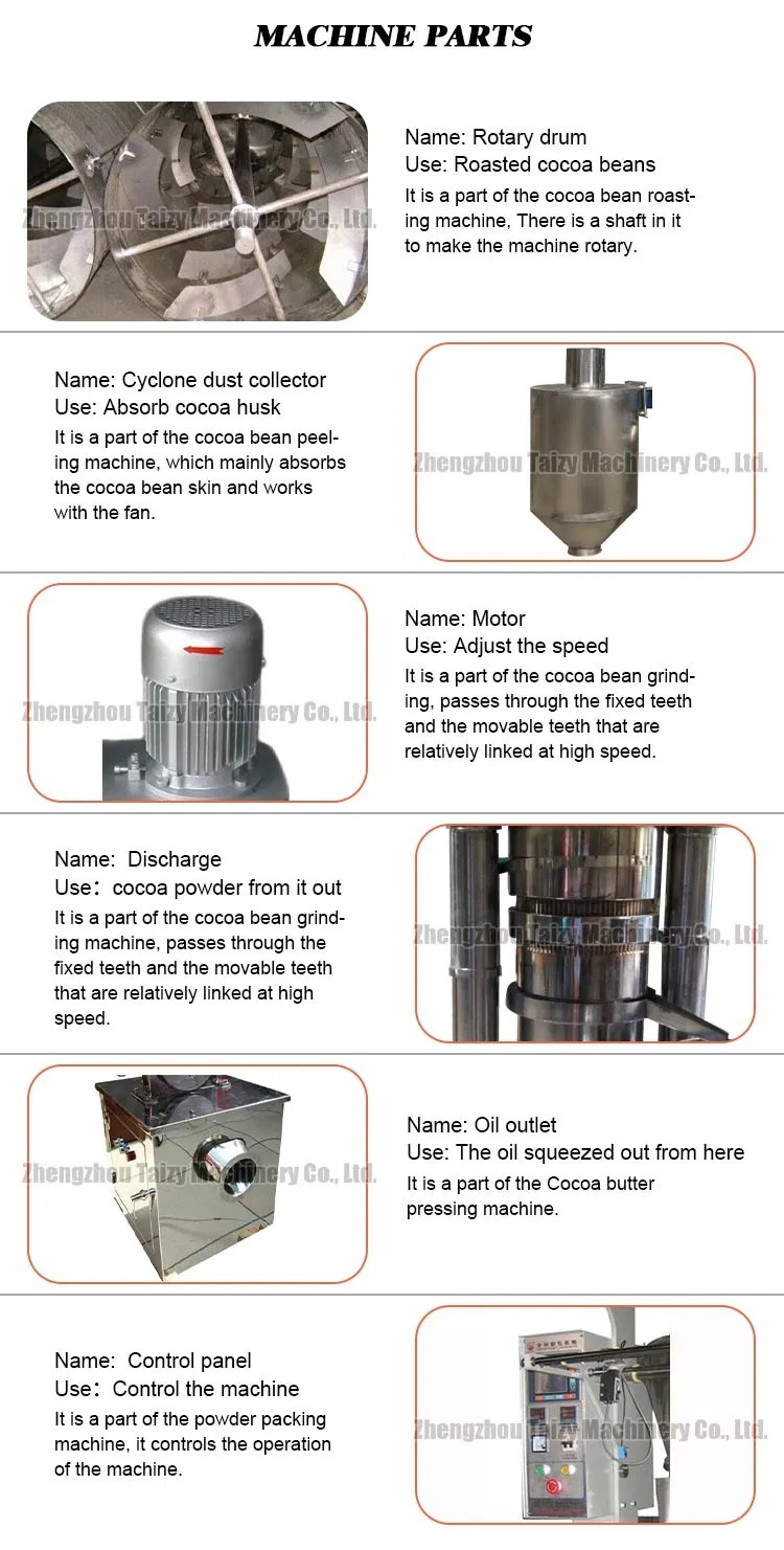 Cocoa Bean Processing Line Cocoa Production Line Cacao Powder Making Machine