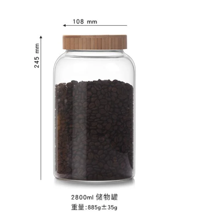 2800ml Glass Jar Thread Seal Glass Container